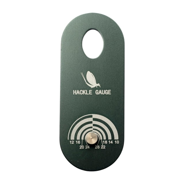 koolsoo Fly Tying Hackle Gauge Fly Tying Tool, Portable Lure Making, Compact Equipment, Lightweight Practical Aluminum Measuring Tool Green