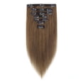 thumbnail image 1 of SAYFUT 22" Grade 6A 100% Remy Human Hair Weft Extensions Natural Straight Clip in Full Head 7 Piece 15 Clips (Light Brown), 1 of 5
