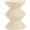 Ivory, variant on LeisureMod Aura Modern Round Side Table with Double Hourglass Design, ABS Plastic Accent End Table for Living Room, Patio, Indoor & Outdoor Use, Ivory