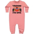 thumbnail image 2 of Inktastic 1st Birthday Racing Car Boys Baby Fleece Romper, 2 of 4
