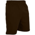 thumbnail image 2 of Mato & Hash Mens 100%  Drawstring Cotton Gym Shorts With Pockets - Brown CA6000 L, 2 of 3