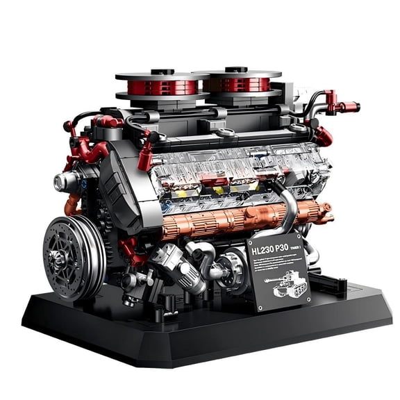 Honchoes Military Tiger Tank Engine Building Set Compatible with Lego Army Mechanical Engine Model STEM Toy for Adults Boys 1236 Pcs