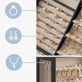 thumbnail image 4 of LEDREM 360°Rotatable Jewelry Box, Transparent And Visible, 5-Layer & 18 Hooks For Necklace Storage, Velvet Lined, 4 of 8