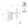 thumbnail image 4 of Aplique de Pared GLOBE 65000146 Blanco Mate 1 Luz con Cable de 1,8 m, 4 of 8