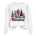thumbnail image 4 of asdoklhq Christmas Shirts for Women Christmas Printed Crew Neck Long Sleeve Pullover Hoodie White M, 4 of 4
