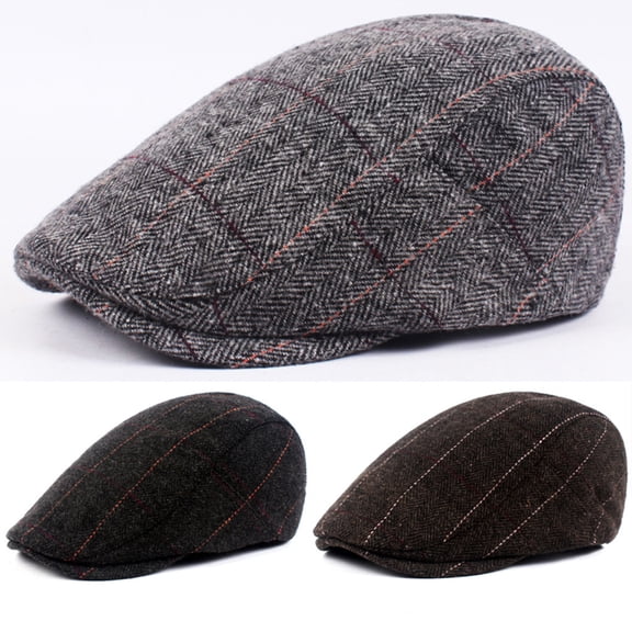 LSQii Newsboy Cap for Men/Women Classic Soft & Comfortabl Baker Flat Cap Adjustable Retro Ivy Berets Coffee for Workouts and Outdoor Activities