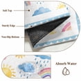 thumbnail image 6 of Rainbow Sunshine Round Area Rug 3Ft Washable Small Circle Rugs for Kitchen Entryway, Rainy Cute Blue Border Non-Slip Carpet Floor Mats Indoor Outdoor Carpet Runner Aesthetic Home Decor, 6 of 8