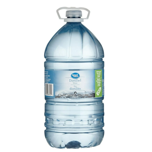Great Value 4L Distilled Water, 1x4L bottle