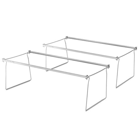 Staples Adjustable Hanging File Frame Letter Size Gray 2/Pack (ST62542)