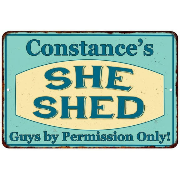 Constance's SHE SHED Metal Sign Wall Decor Gift 8x12 208120039235