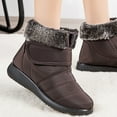 thumbnail image 5 of CHICVOMEY Winter Boots for Women Fur Lined Warm Snow Boots with Velcro Strap Comfortable Outdoor Waterproof Ankle Boots, 5 of 6