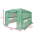 thumbnail image 4 of Garden Winds Custom Fit Replacement Cover Compatible with The Outfine 8' x 12' Portable Walk In Instant Pop Up Greenhouse Zipper Entry Doors Mesh Side Windows - PE Fabric - Green, 4 of 10