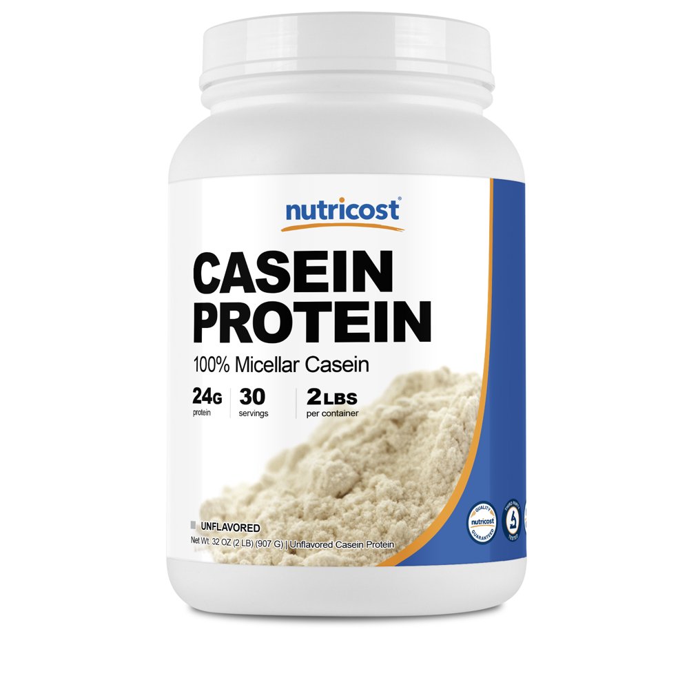 Nutricost Casein Protein Powder 2lb Micellar Casein, Gluten Free, Non