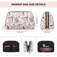 thumbnail image 2 of Eiffel Tower love Makeup Bag, Large Capacity Travel Cosmetic Bag for Women Girls- Travel Toiletry Bag Leather Portable Waterproof Makeup Case Organizer with Handle, 2 of 4