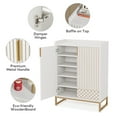 thumbnail image 4 of Tribesigns 5-Tier Shoe Cabinet, 25 Pairs Shoe Storage Cabinet with Doors for Bedroom Living Room, White, 4 of 5