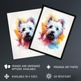 thumbnail image 2 of West Highland Terrier Lovers Gift Watercolour Pet Portrait Painting Artwork Unframed Wall Art Print Poster Home Decor Premium, 2 of 5