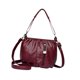 thumbnail image 5 of 3xBolso Hobo Para Mujer De Piel Sintética, Informal, De Gran Capacidad, Ligero, Bolso De Hombro, Color Rojo Oscuro, 5 of 8