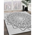 thumbnail image 3 of Ahgly Company Machine Washable Indoor Square Transitional Gray Area Rugs, 5' Square, 3 of 7