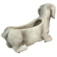 thumbnail image 6 of Zeckos Grey Stone Finish Dachshund Dog Indoor Outdoor Planter, 6 of 10