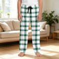 thumbnail image 2 of JFTTX Big Girls Plaid Pants Wide Leg Pants for Girls Elastic Waist Drawstring Fall Baggy Trousers with Pockets, 2 of 4