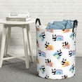 thumbnail image 6 of Lsque Panda And Rainbow Pattern Laundry Hamper Basket, Tall Woven Rope Hamper Basket for Clothes, Lightweight Storage Basket, Collapsible Waterproof-, 6 of 6