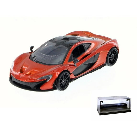 Diecast Car w/LED Display Case - McLaren P1, Orange - Motor Max 79325OR - 1/24 Scale Diecast Model Toy Car
