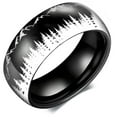 thumbnail image 4 of 1PC Wolf Ring -Unique Outdoor Pattern, Durable Stainless Steel, Fashionable MensSSSORY -Sleek Black Silvery Color Finish,Silvery,11, 4 of 14