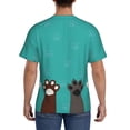 thumbnail image 2 of Rocae Cute Cat Paw And Dog for Men's Moisture-Wicking Crew Tee - T-Shirt for Sports, Outdoor Activities, and Casual WearXX-Large, 2 of 9