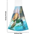 thumbnail image 3 of Beautiful Turtle Hand Towels Set of 2 Soft Absorbent Kitchen Hanging Towels Dish Cloths Bathroom Hand Towels with Loop & Hook for Kitchen Bathroom Wash cloth, 3 of 7