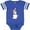 Football Blue and White, variant on Inktastic Dog with ear up Boys or Girls Baby Bodysuit