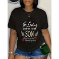 thumbnail image 1 of T-Shirt Commémoratif 100 % Coton en Mémoire Affectueuse de Mon Fils, 1 of 4