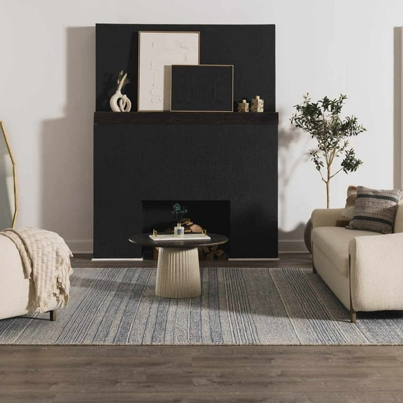 Hauteloom Allport Wool Living Room, Bedroom Area Rug - Bohemian, Transitional - Navy, Medium Gray, Beige - 10' x 14'