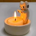thumbnail image 2 of Cute Kitten Candle Holder Cat Candlestick Creative Aromatherapy Candle Holder Durable High Tempe Cartoon Candlestick Decoration, 2 of 7