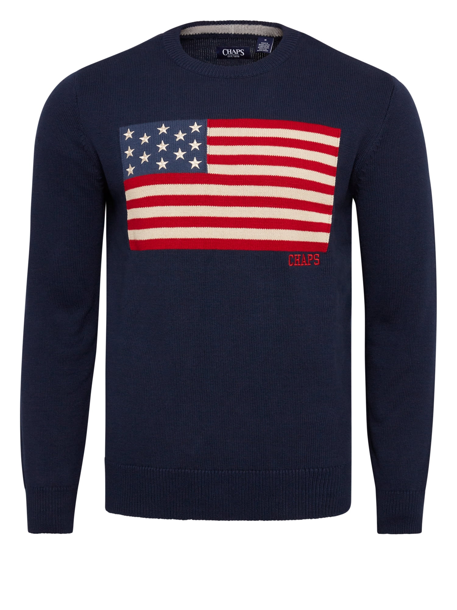 Chaps Men's & Big Men's Flag Cotton Crewneck Sweater, Sizes S-2XL