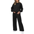 thumbnail image 3 of Conjunto Deportivo PRETTYGARDEN 2 Piezas Negro Pantalón Ancho XL, 3 of 9