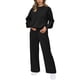 thumbnail image 3 of Conjunto Deportivo PRETTYGARDEN 2 Piezas Negro Pantalón Ancho XL, 3 of 9