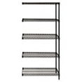 thumbnail image 1 of Black Wire Shelving 5-Shelf Add-On Unit - 18 x 24 x 74 in., 1 of 1