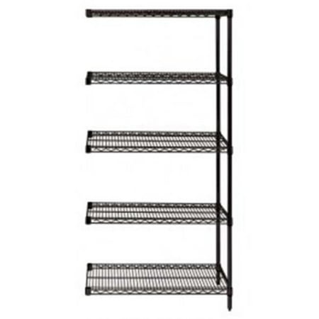 

Quantum Storage AD74-1824BK-5 Black Wire Shelving 5-Shelf Add-On Unit - 18 x 24 x 74 in.