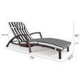 thumbnail image 5 of YIKEMA Steel & PE Rattan Outdoor Chaise Lounge - Set of 2, Black and White, 5 of 8