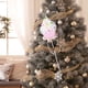 thumbnail image 5 of Adorno colgante para de Navidad, colgante de Navidad, artesanía ligera y creativa portátil, decoración navideña para año Nuevo, cafetería en , Cono Rosa con Varilla, 5 of 8