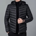 thumbnail image 5 of Chaqueta de plumón ligera para hombre, con cremallera, con capucha, acolchada, para hombre, parkas, ropa de lujo coreana, para invierno, 5 of 5