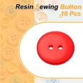 thumbnail image 3 of Uxcell 10Pcs Resin Sewing Button, 20mm 2 Holes Round Craft Buttons Red, 3 of 6