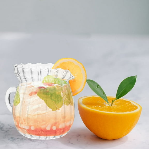 Minkissy Glass Pitcher with Lid for Coffee Frothing and Creamer, 1 Pack, Ideal for Home and Cafe Use