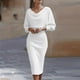 thumbnail image 2 of Vestido de Manga Larga de Terciopelo para las Mujeres Color Sólido Cuello Gota Reunión Oro Vestido de Terciopelo, Vestido de Manga Larga de las Mujeres Desgaste Elegante Casual, 2 of 7