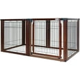 thumbnail image 3 of Richell Convertible Elite Dog Gate, Cherry Brown, 135.80"L x 29.10"W x 31.50"H, 3 of 4