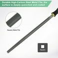 thumbnail image 2 of Uxcell 4-Pack Square Metal File 12 Inch, High Carbon Steel File Hand W Handle, 2 of 6