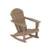 Costaelm Paradise Adirondack Outdoor Patio Rocking Chair, Weathered Wood
