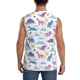thumbnail image 4 of Goofa Dinosaur Printed Men's Sleeveless T-Shirt - Athletic Gym Workout Tank Top for Men - Moisture-Wicking, UPF 30+ Quick-Dry Muscle Tee-3X-Large, 4 of 8