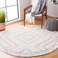thumbnail image 2 of SAFAVIEH Casablanca Lidija Geometric Area Rug, Ivory/Taupe, 6' x 6' Round, 2 of 7