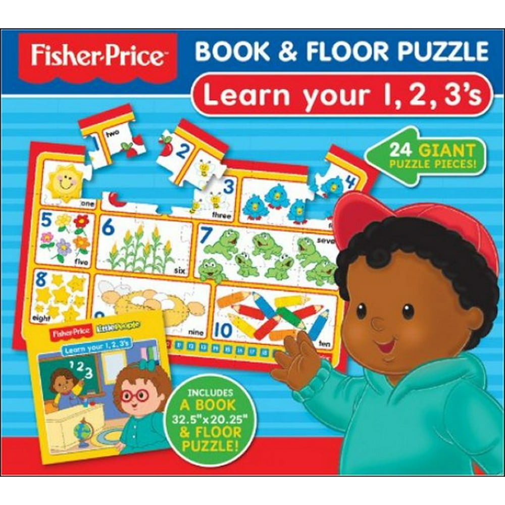 FisherPrice Book & 24pc Floor Puzzle Kids Children Box Set